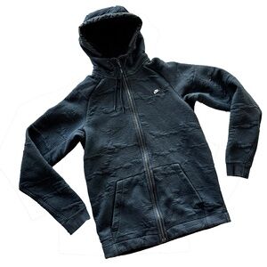 Nike Full Zip Hoodie – Textured Fleece – Unisex Authentic Nike full zip hoodie i
